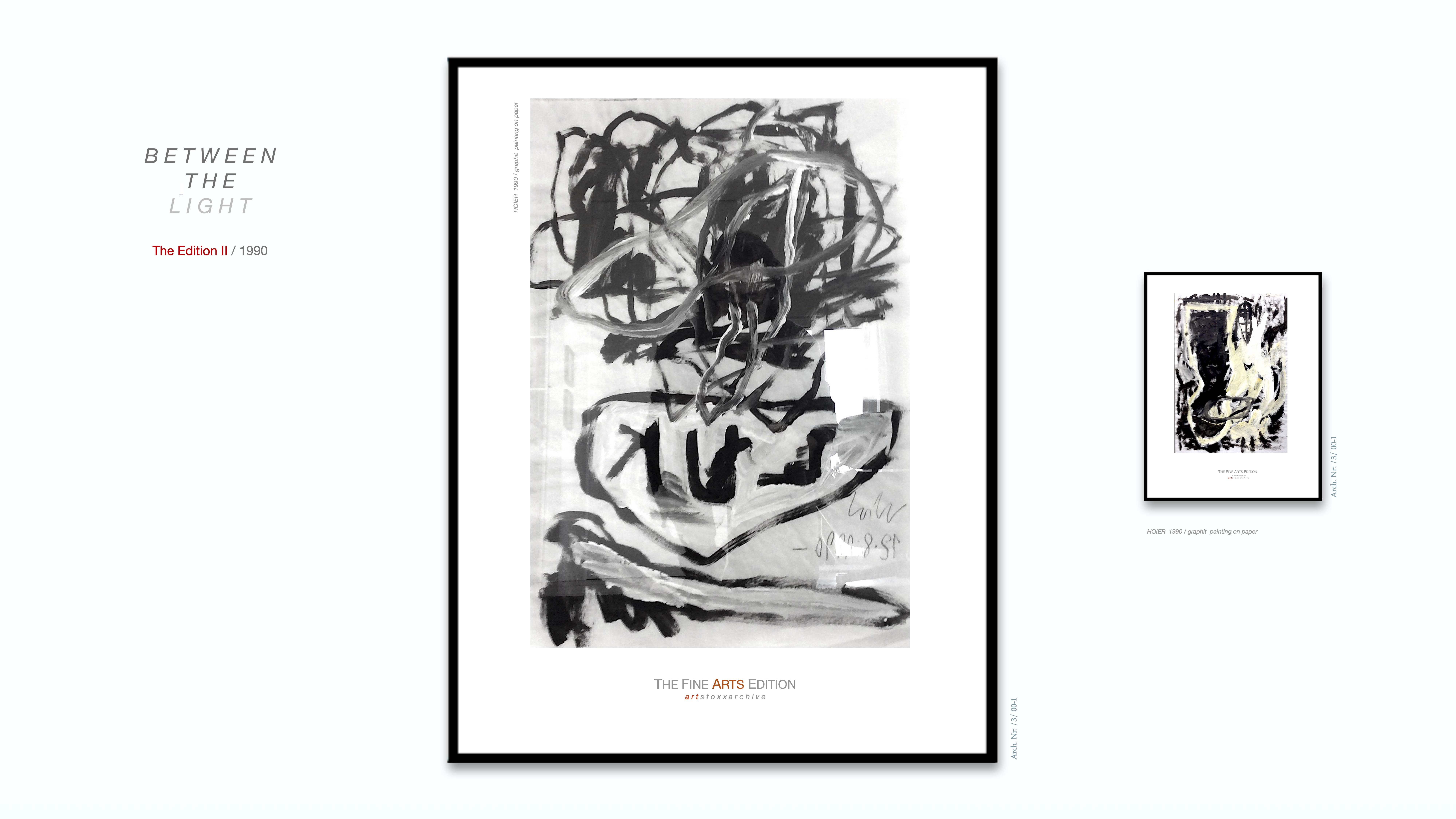 BETWEEN THE LIGHT / Heiner H. Hoier / Hoier.works / Arch. Nr.: /3/00-2 - graphite on tissue-paper