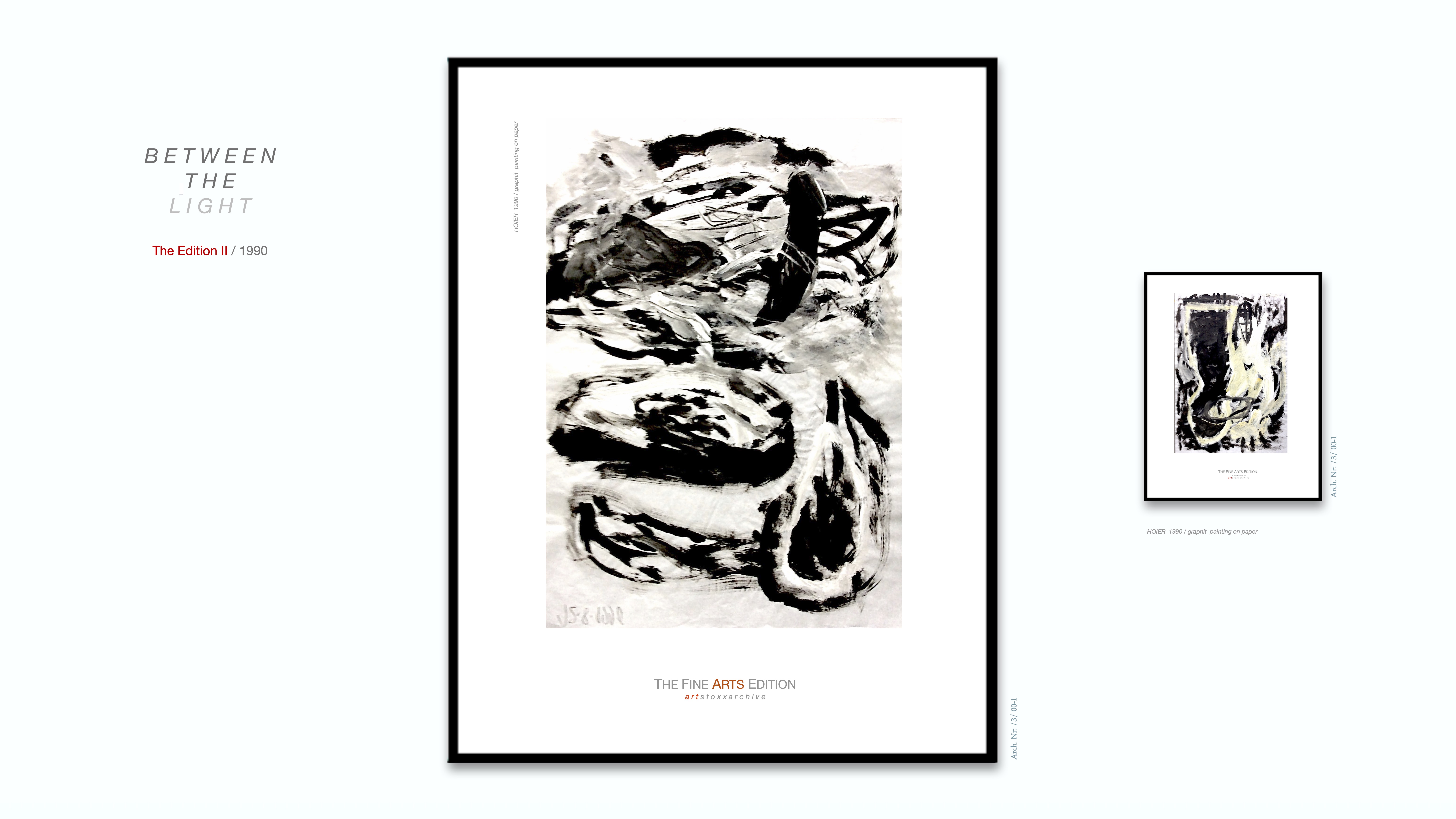 BETWEEN THE LIGHT / Heiner H. Hoier / Hoier.works / Arch. Nr.: /3/00-3 - graphite on tissue-paper