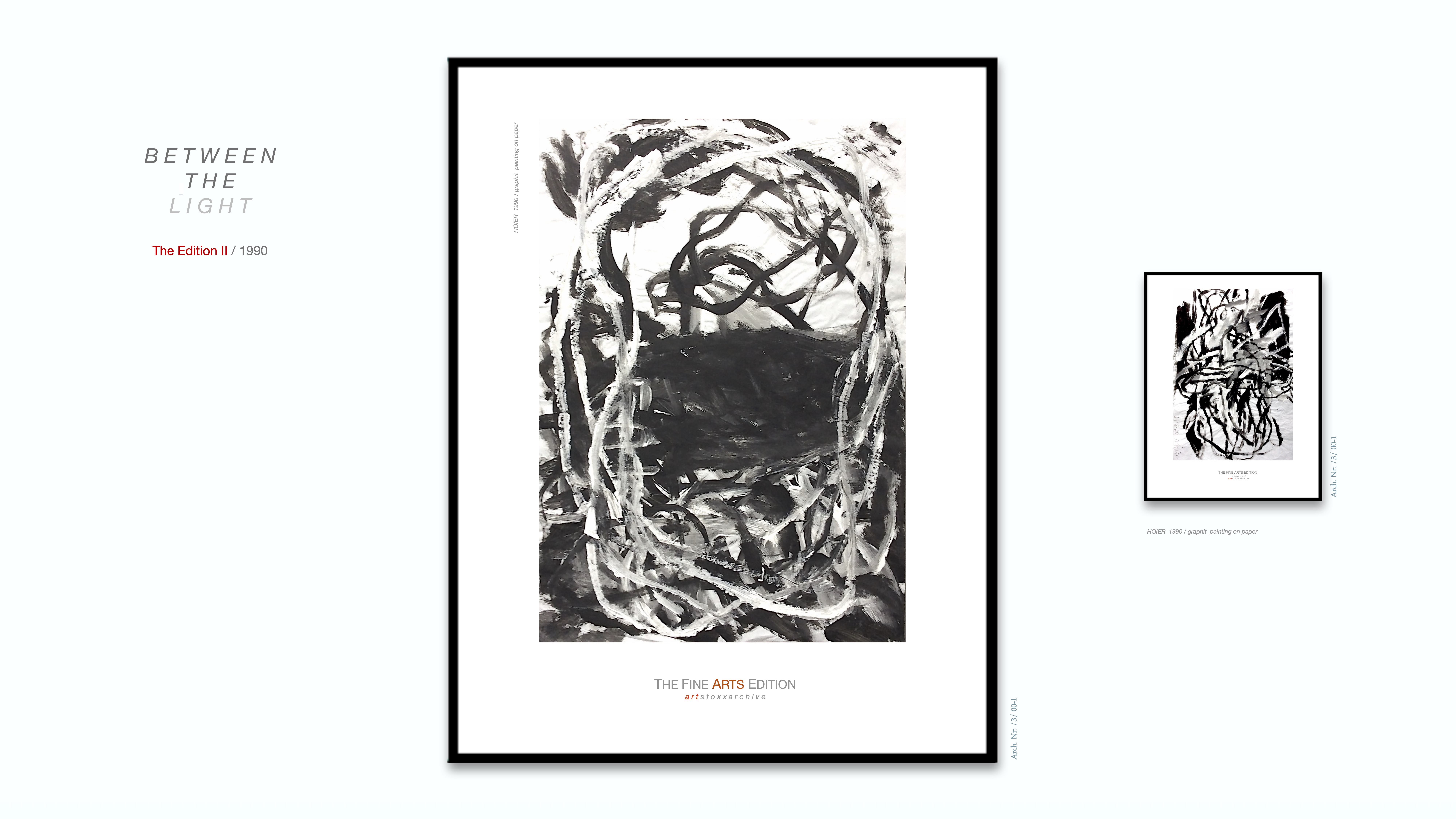 BETWEEN THE LIGHT / Heiner H. Hoier / Hoier.works / Arch. Nr.: /3/00-9 - graphite on tissue-paper