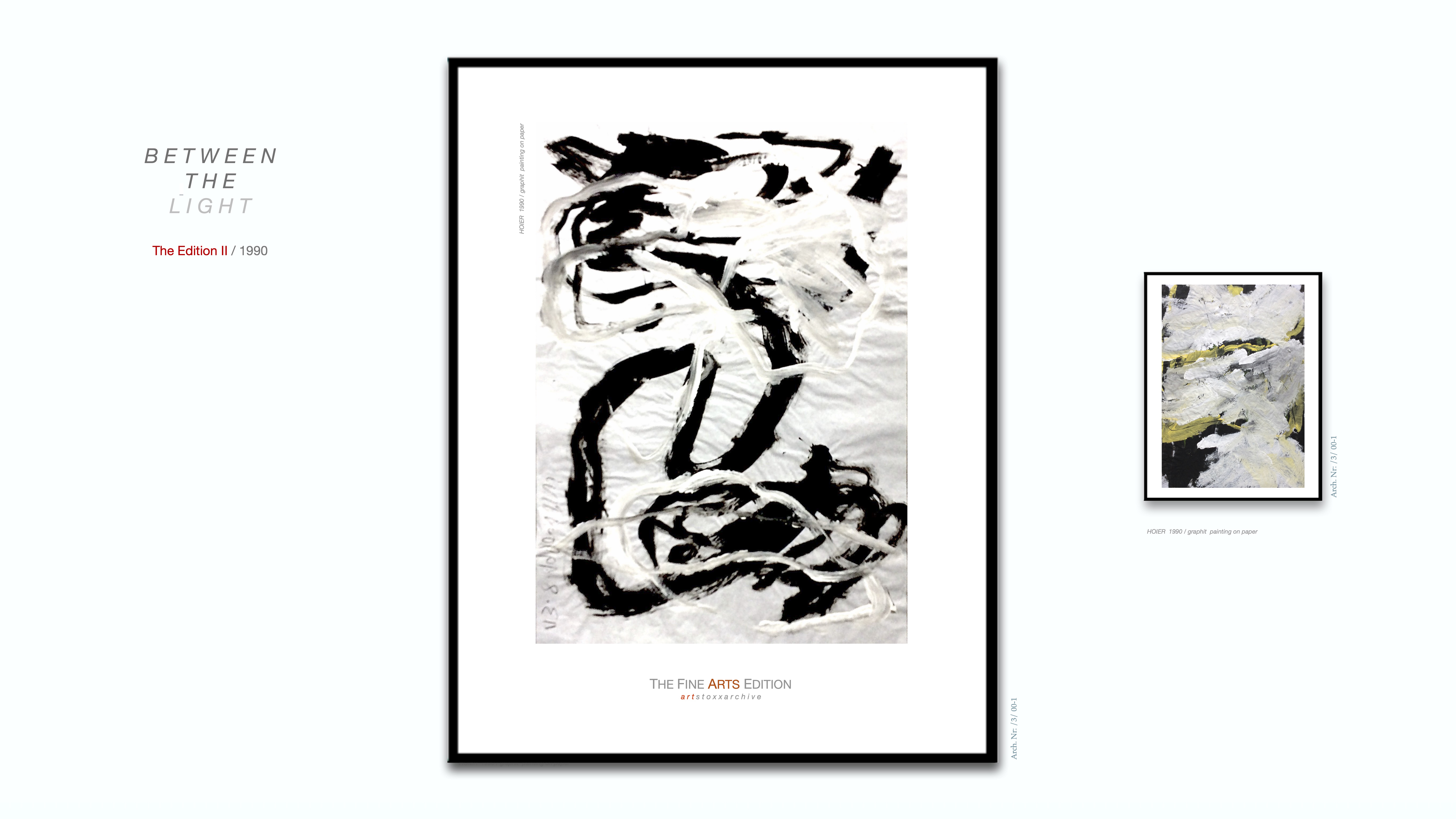 BETWEEN THE LIGHT / Heiner H. Hoier / Hoier.works / Arch. Nr.: /3/00-16 - graphite on tissue-paper